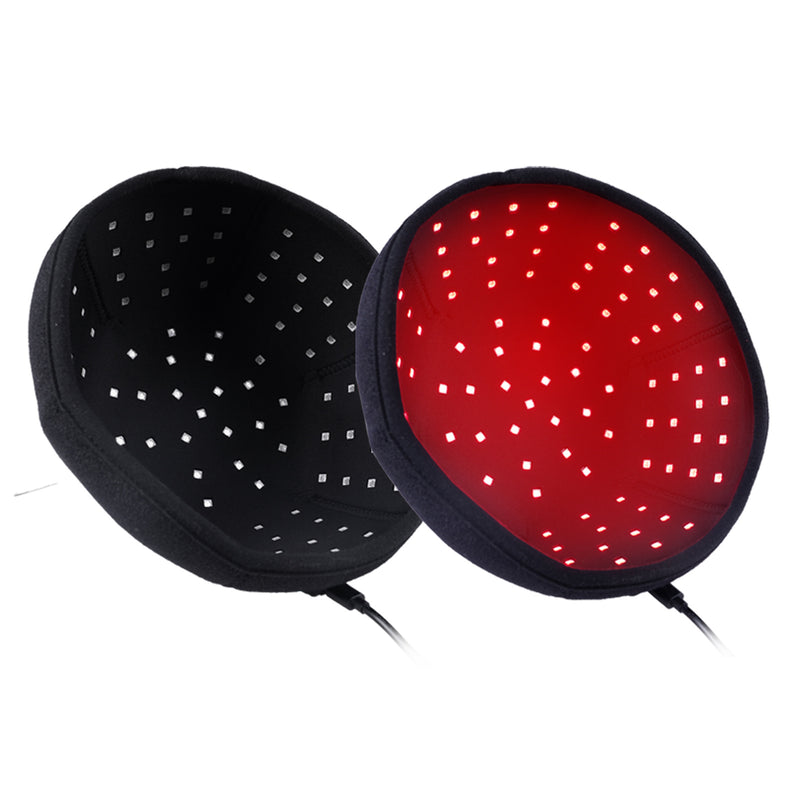 Gorro de luz roja en uso