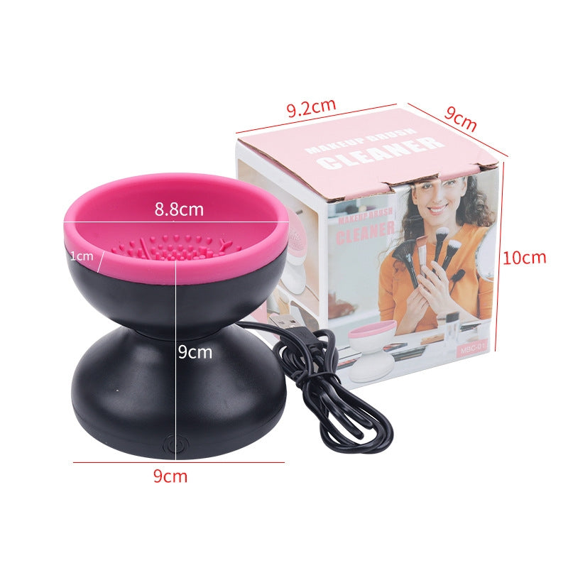 Limpiador Eléctrico de Brochas de Maquillaje — Un Botón · Portátil USB