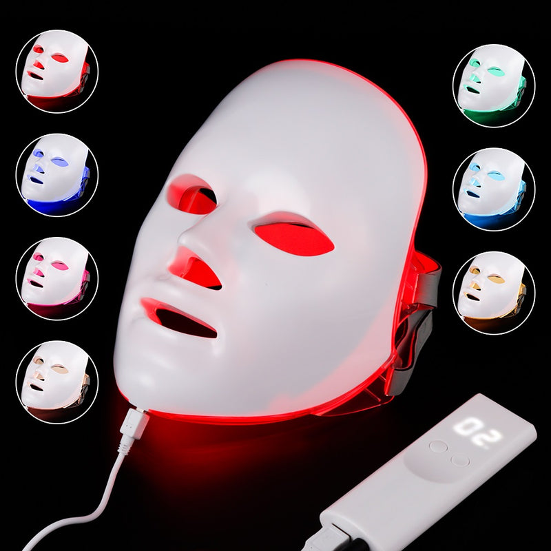 Máscara LED de Silicona 7 Colores Vexa — Fotones · Rostro Completo