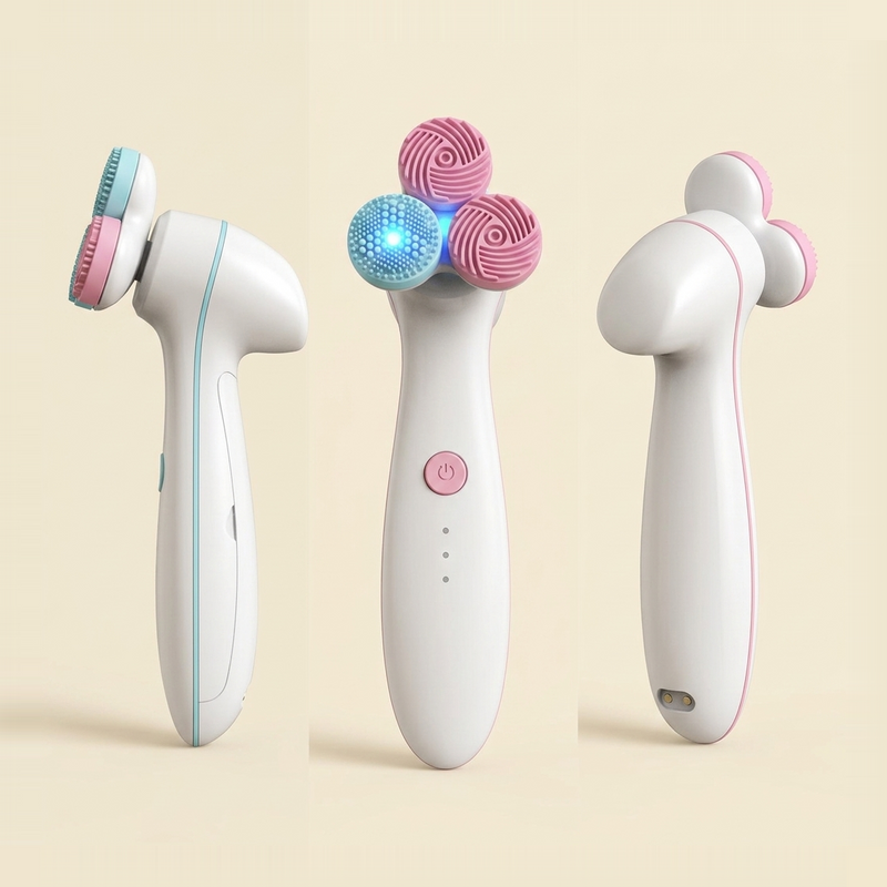 Cepillo Facial Sónico 3D Vexa — Silicona · Limpieza Inteligente: 3 ángulos