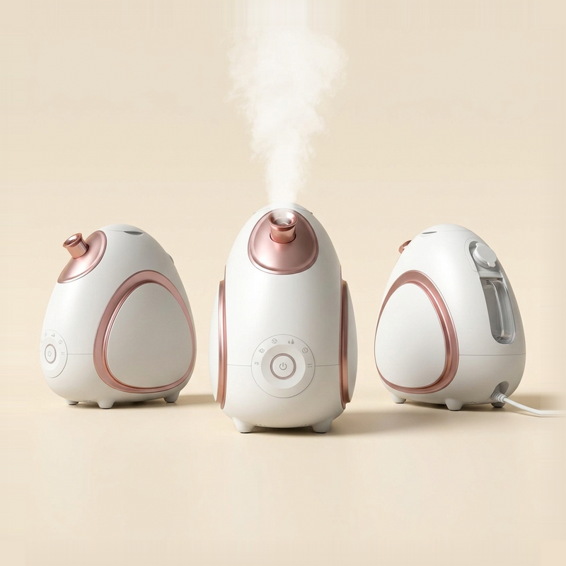 Vaporizador Facial de Aromaterapia Vexa — Frío y Calor · Spa en Casa: 3 ángulos