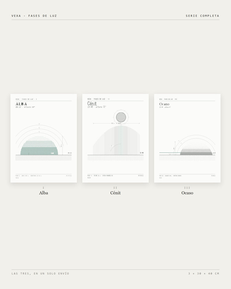 Set Galería — Fases de Luz