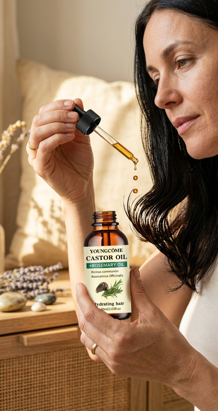 Aceite Capilar de Ricino y Romero — Cuidado del Cabello (60ml)