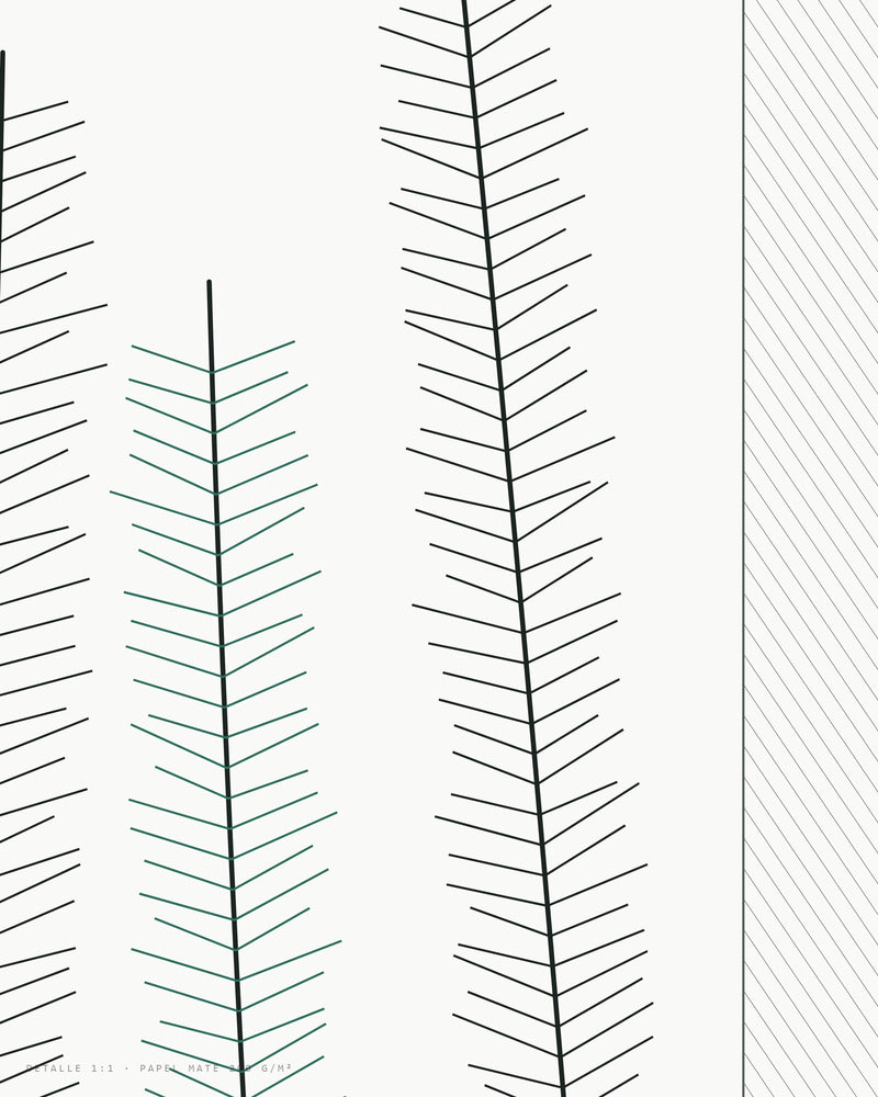 Detalle del trazo sobre papel mate de 200 g/m²